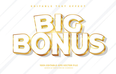 Big Bonus editable text effect template
