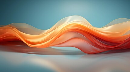 Abstract orange curved shape on a white background, designed for motion graphics animation. This fluid and captivating vector illustration with negative space for a minimalist and unique aesthetic