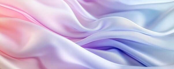 Fototapeta premium Soft pastel waves of smooth fabric, abstract flowing design