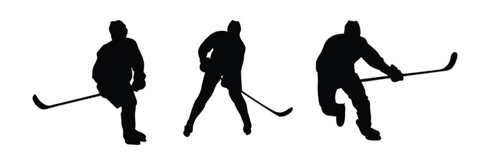 hockey player vector Silhouettes © Raju