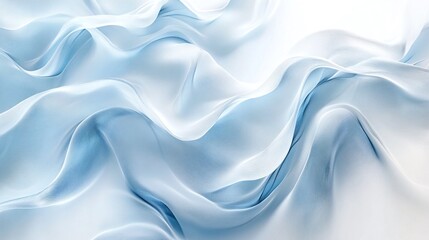 Obraz premium Soft blue satin fabric draped gracefully, creating elegant folds and a smooth texture. Perfect for design and textile projects.