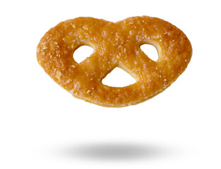 Delicious cookie macro isolated on white background