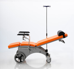 Hospital used patient blood donation and transport chair