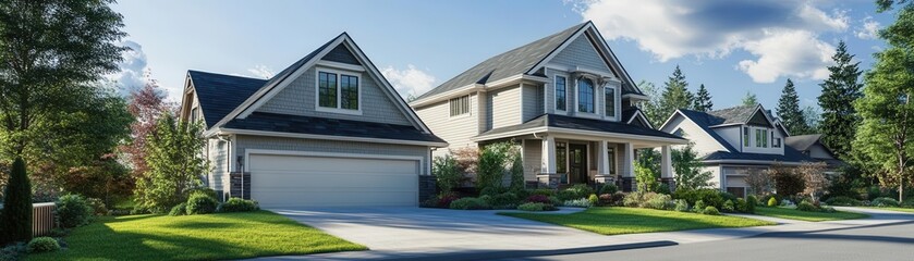 House with a falling price tag due to decreasing interest rates, real estate market impact