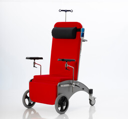 Hospital used patient blood donation and transport chair