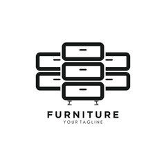 Furniture logo design with creative concept idea