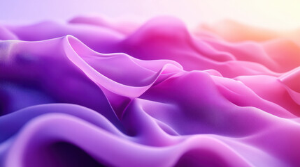 Fototapeta premium A vibrant, flowing fabric in shades of purple and pink, creating a dreamy atmosphere.
