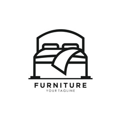 Furniture logo design with creative concept idea