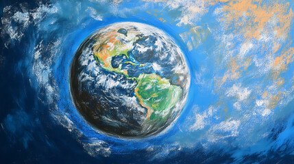 Fototapeta premium Preserve the world, love life, love the world.