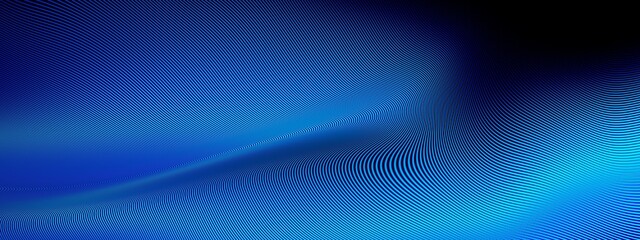 beautiful abstract wave technology black background with blue light digital effect corporate concept