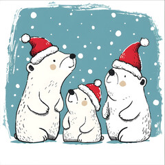 New Year and Christmas card, graphic advertising backgrounds in a doodle 2D illustrator style