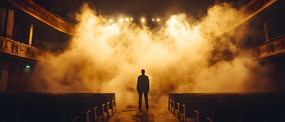 Haunted Victorian Theater with Ghostly Actors on Halloween   Conceptual Photography Capturing the Supernatural Atmosphere of a Haunted Stage Performance