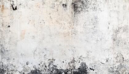 Obraz premium A textured wall with a blend of white and gray tones, showcasing wear and age.