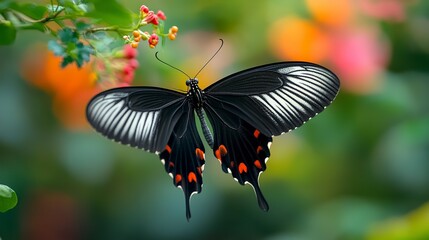 Luehdorfia chinensis,a butterfly,beautiful,flying, --ar 16:9 --style raw --v 6.1 Job ID: 0f864aaa-a687-4c2d-b0a6-19cad27fdd74