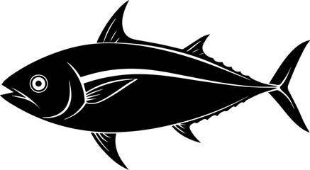 tuna fish silhouette vector illustration