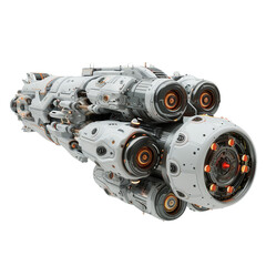 Fototapeta premium Futuristic spaceship design showcasing advanced technology and sleek aesthetics for sci-fi enthusiasts.