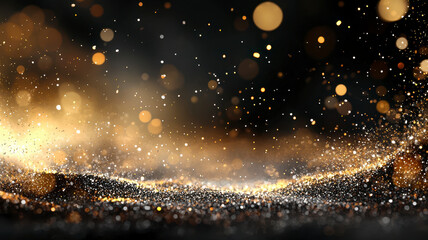 Obraz premium abstract glittery background with golden bokeh