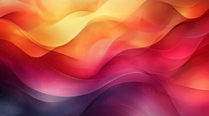 Vibrant waves of orange, red, and purple blend together, creating an abstract display of color and movement in digital art