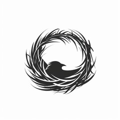 nest logo design with vector concept on white background