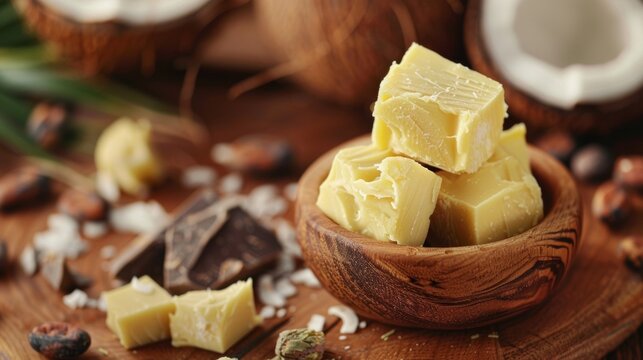 Natural butter from cocoa jojoba and coconut