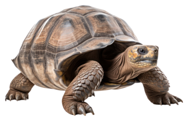 PNG Galapagos giant tortoise reptile animal white background.