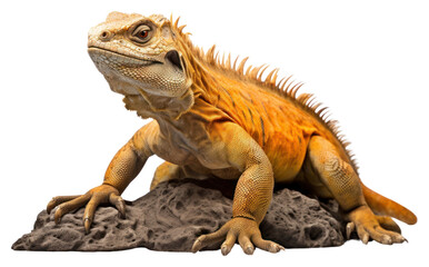 Obraz premium PNG Galapagos land iguana reptile animal lizard.