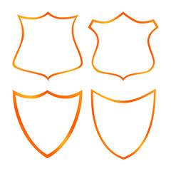 set of emblem frame  in gold, good for logo design