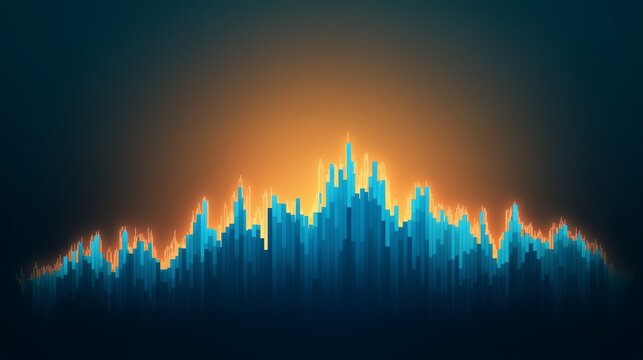 A stock chart with a moving average convergence, indicating a strong upward trend