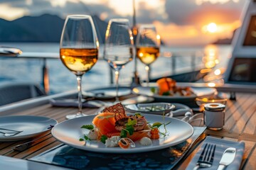 Gourmet experiences afloat  how chefs delight taste buds on extravagant luxury yacht cruises