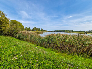 Obraz premium Kepina reservoir in Zduńska Wola, Poland.