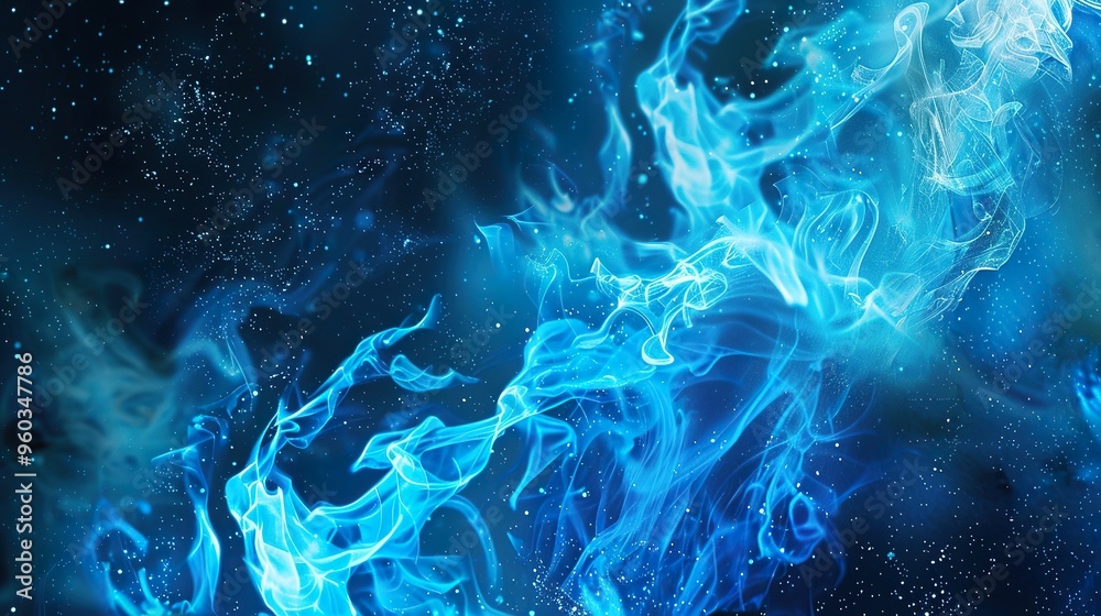 Wall mural free_fire_background_photo_blue_flames