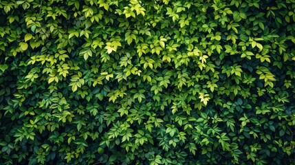 Obraz premium verdant oasis lush green hedge wall with dense foliage texture nature background
