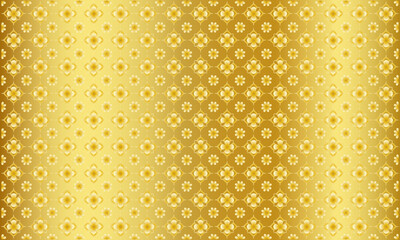Thai ethnic pattern, luxurious golden floral pattern, gold background