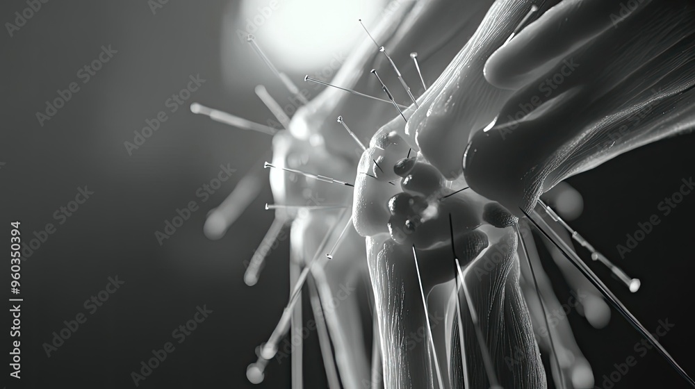 Poster abstract composition showcasing dynamic movements and connections, highlighting the beauty of intera