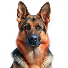 Fototapeta premium Alsatian Dog isolated on a white background