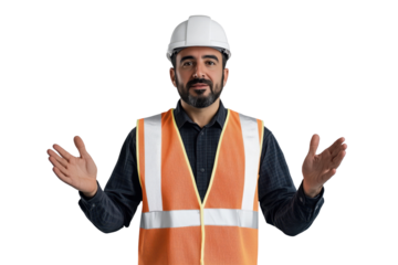 Construction Worker Gesturing