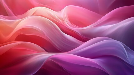 Obraz premium Abstract flowing waves in shades of pink and purple creating a tranquil atmosphere in soft light