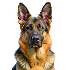 Alsatian Dog isolated on a white background