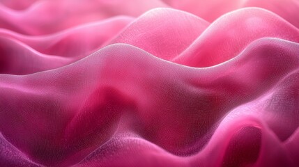 Fototapeta premium Soft flowing pink fabric creates gentle waves in a serene and calming abstract composition, highlighting texture and form