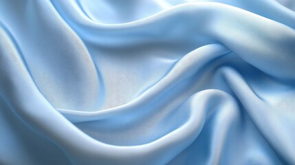Obraz premium Elegant Light Blue Satin Fabric with Luxurious Texture