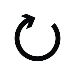 Circle arrow icon. on white background Cycle, resumption , repeat concept. Vector illustration.
