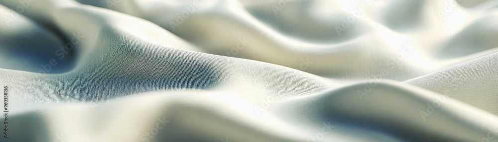 Poster elegant close-up of soft fabric waves, showcasing smooth texture and delicate folds, perfect for des