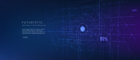 futuristic technology abstract background. Abstract futuristic curve digital line design.Modern futuristic design.Digital landscape pattern technology.Vector illustration.