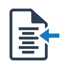 Obraz premium Document arrow icon