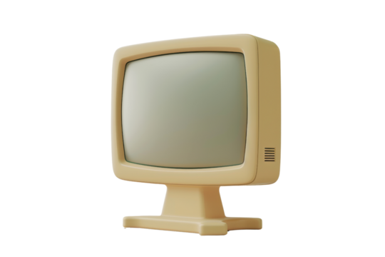 Vintage computer monitor showcasing retro design, perfect for nostalgic projects and themes related to technology history.