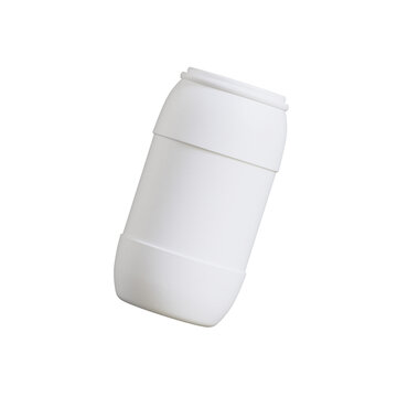 recommend clip art: Realistic plastic container barrel, 3D rendering illustration with transparent PNG background