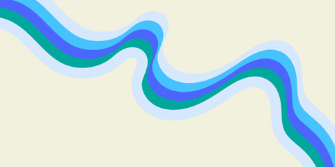 Modern papercut smooth wave vector.