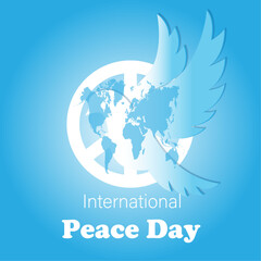 World Peace Day designs with Dove symbolizing peace.