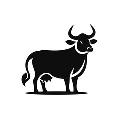 Pastoral Portraits Cow Silhouette Design