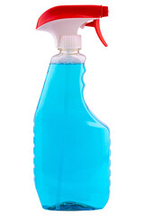 Glass cleaner. Spray bottle for cleaning home windows, kitchen. Non-streaking formula leaves...